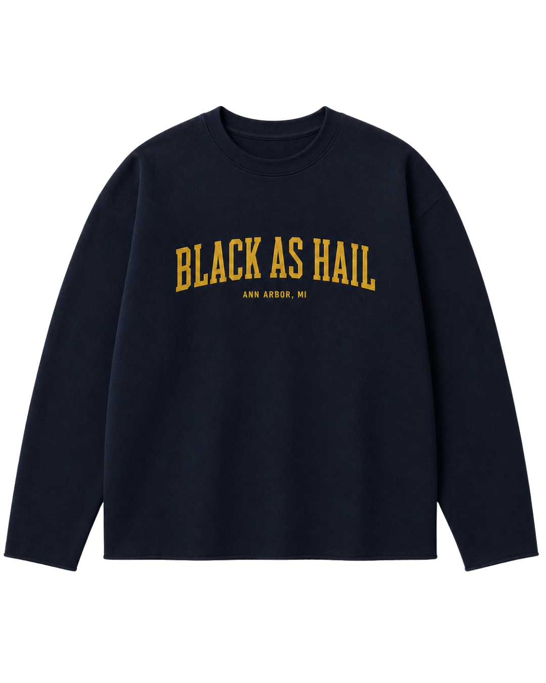 Black As Hail Crewneck — Navy