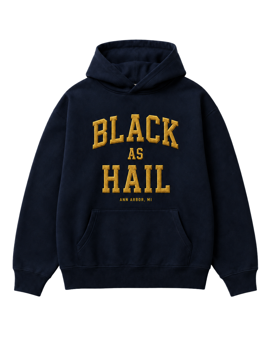 Black As Hail Hoodie — Navy